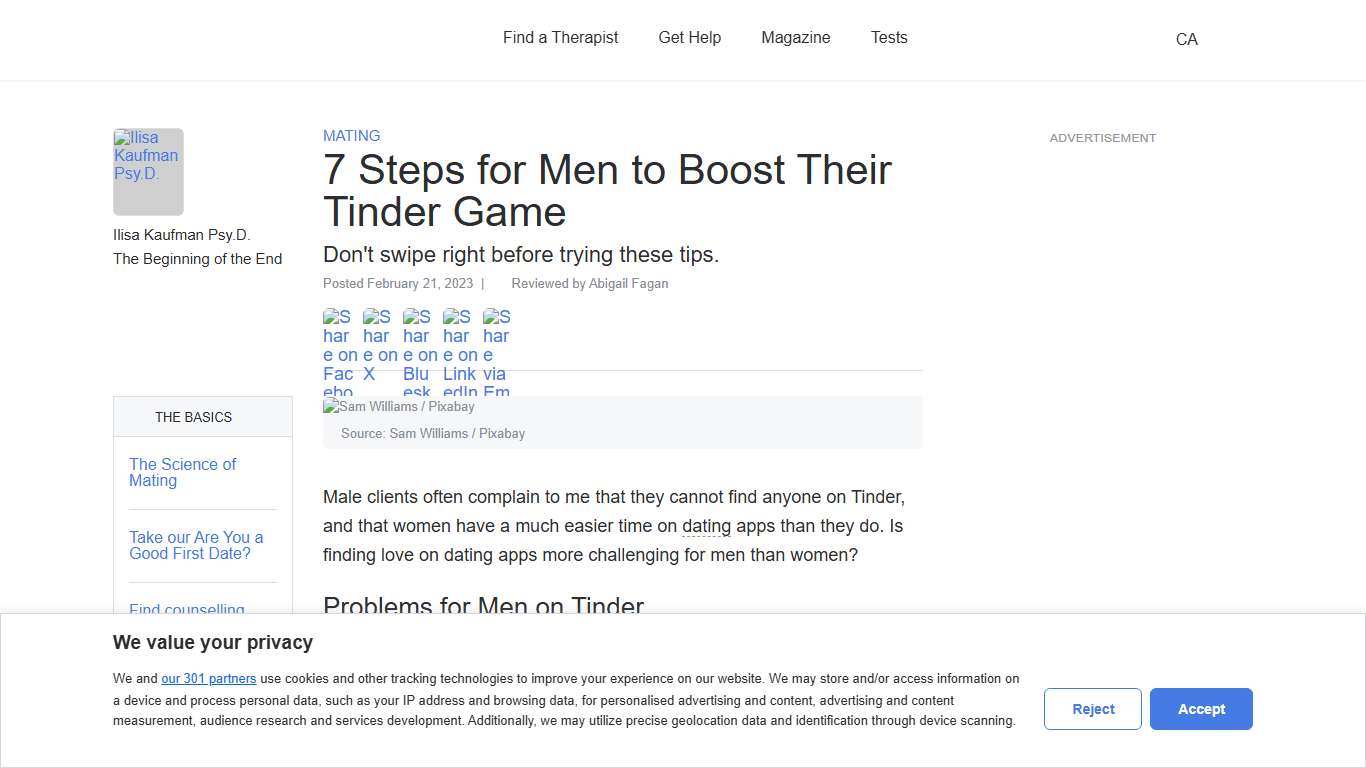7 Steps for Men to Boost Their Tinder Game Psychology Today Canada