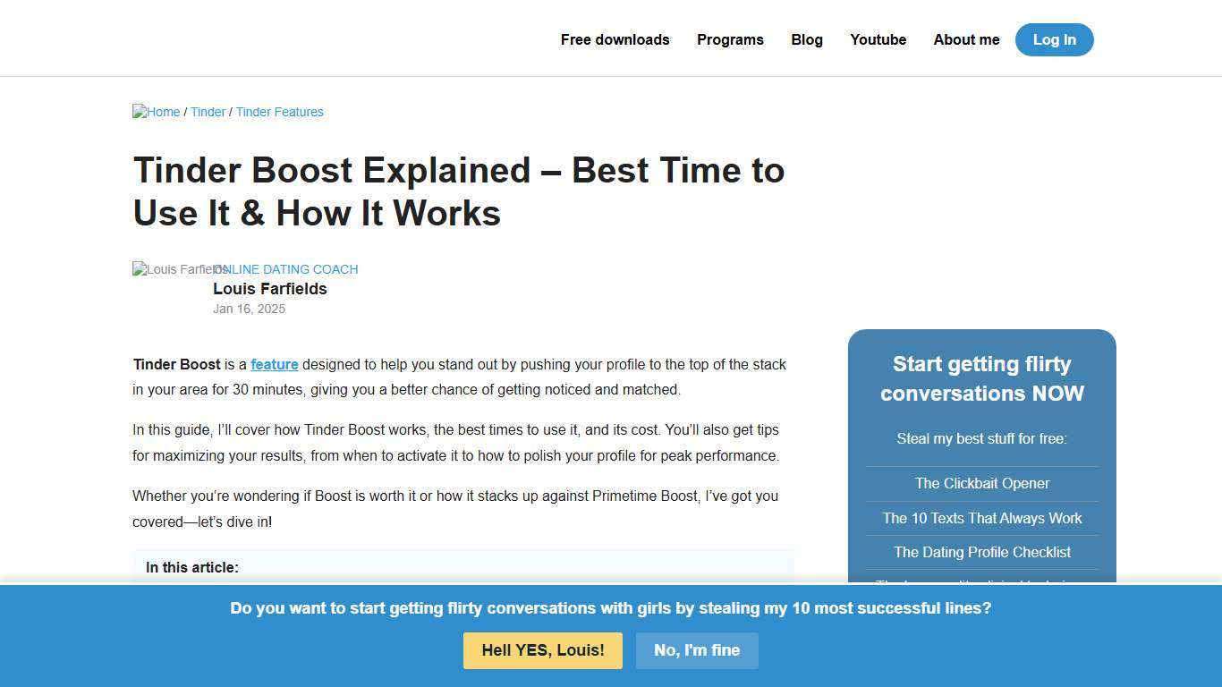 Tinder Boost Explained - Best Time to Use It & How It Works